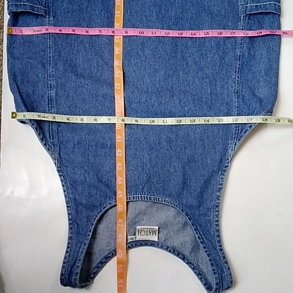VTG MATCH MADE IN U.S.A WOMEN DENIM DRESS SIZE M - Picture 11 of 16